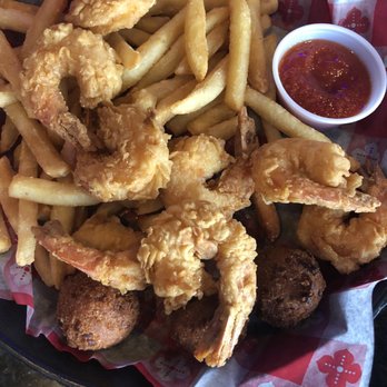 Kacey's Seafood - Shrimp and chips with hush puppies - Seafood Near Me - Sarasota, Florida Kacey's Seafood - Shrimp and chips with hush puppies - Seafood Near Me - Sarasota, Florida