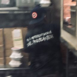 Blurry photo of employee with" I'm a MOTHERFu#kin' Railbuster!! Blurry photo of employee with" I'm a MOTHERFu#kin' Railbuster!!