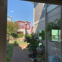 Looking out my squeaky clean kitchen window!  Very pleased!