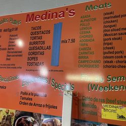 Medina’s Mexican Store - Menu