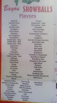 Menu photo 3 Bayou Snowballs Gretna, LA Menu photo 3 Bayou Snowballs Gretna, LA