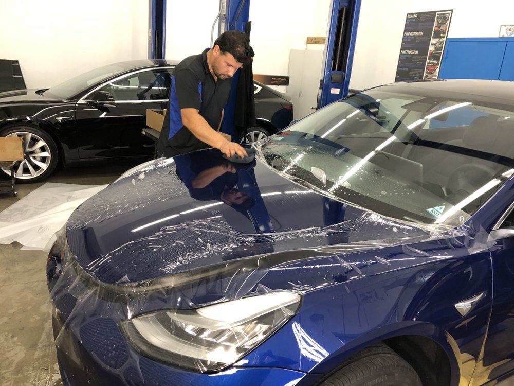 Photo of Xscend Detailing - Frisco, TX, United States. Paint restoration, ceramic coating and paint protection film installation on 2018 Tesla model3