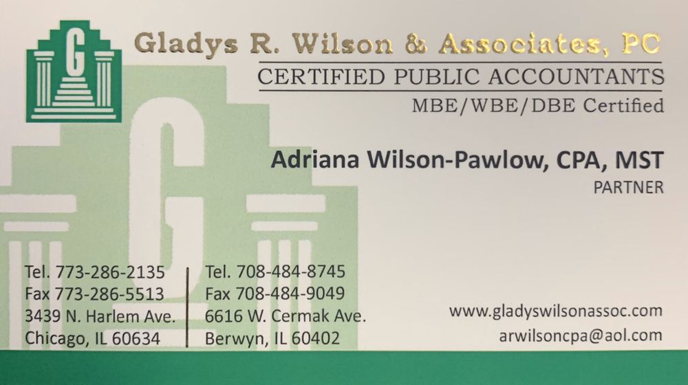 GLADYS R WILSON & ASSOCIATES, CPA Updated September 2024 6616
