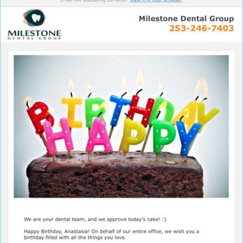 Milestone Dental Group - They even sent Ana a birthday greeting! How thoughtful! - Pediatric Dentists Near Me - Covington, Washington