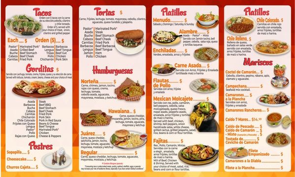 Menu photo 3 Tacos Chihuas Brighton, CO