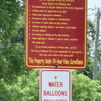 Lions Park - Spray park rules - Pickleball Near Me - Midwest City, Oklahoma