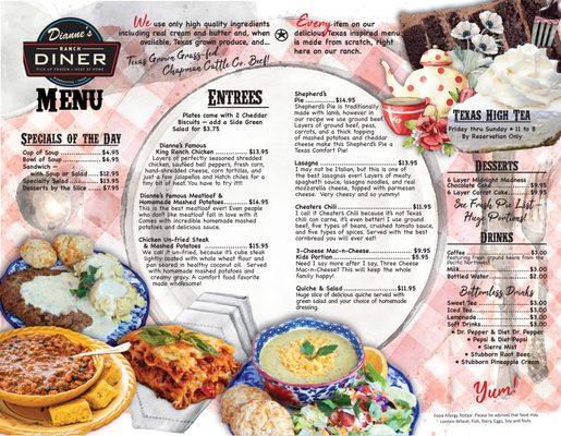 Menu photo 2 Dianne's Ranch Diner Stephenville, TX