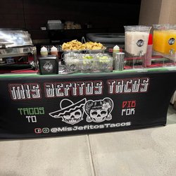 Mis Jefitos Tacos - Their set up is very professional and they kept the area very clean and made sure to replenish the condiments.