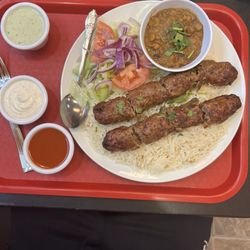 Halal Kabab And Curry - Beef kabob platter