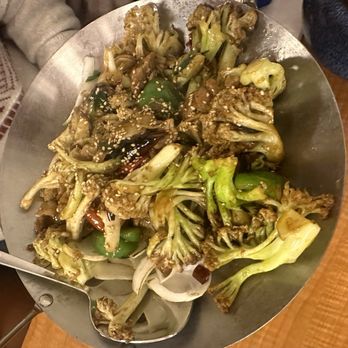 Fiery Sky Asian Kitchen - Dry Pot Cauliflower with Pork - Asian Fusion Near Me - Columbus, Ohio Fiery Sky Asian Kitchen - Dry Pot Cauliflower with Pork - Asian Fusion Near Me - Columbus, Ohio