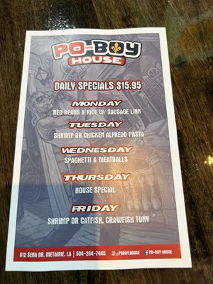 Menu photo 5 Po Boy House Metairie, LA