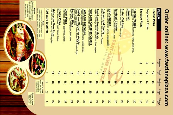 Menu photo 3 FastLane Pizza Calgary, AB Menu photo 3 FastLane Pizza Calgary, AB