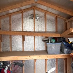 NOC Handyman Services - Broken shelf in our Tuff Shed