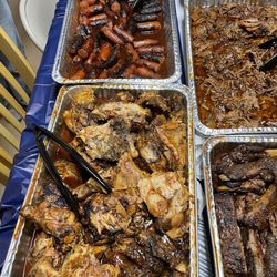 Britt's BBQ and Catering - Chicken and hot links. Another hit with both.