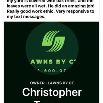 Lawns By CT - a screenshot of a phone - Lawn Services Near Me Lawns By CT - a screenshot of a phone - Lawn Services Near Me