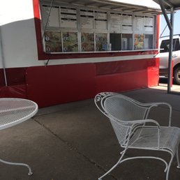 Walk up window and outdoor seating