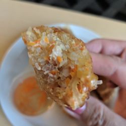 Pho Viet - Close-up view of my pork and vermicelli roll