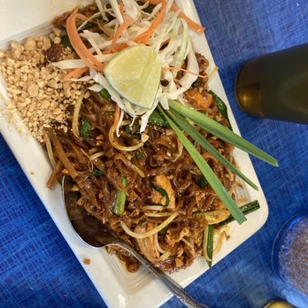 Pad Thai Cafe - Chicken pad Thai. We asked for it not. Wasn't too bad - Thai Near Me - Albuquerque, New Mexico