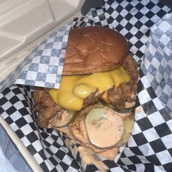Archie's Flat Top - Crispy Chicken Sandwhich w/ cheese - Burgers Near Me - West Allis, Wisconsin Archie's Flat Top - Crispy Chicken Sandwhich w/ cheese - Burgers Near Me - West Allis, Wisconsin