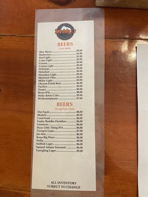 Menu photo 6 Webby's Grub and Pub Plantation, FL Menu photo 6 Webby's Grub and Pub Plantation, FL
