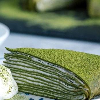 Crepe Royale - Matcha mille crêpe cake A japanese fusion sweet so delicious! - Creperies Near Me Crepe Royale - Matcha mille crêpe cake A japanese fusion sweet so delicious! - Creperies Near Me