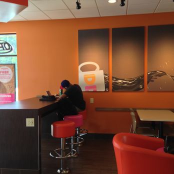 Dunkin' - Places to study alone or with friends, and wow, wall outlets are conveniently everywhere! Nice! - Donuts Near Me - Peachtree Corners, Georgia Dunkin' - Places to study alone or with friends, and wow, wall outlets are conveniently everywhere! Nice! - Donuts Near Me - Peachtree Corners, Georgia