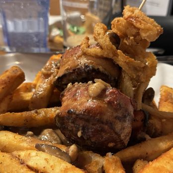 49th State Brewing - Denali - Free range buffalo meatloaf ($25.49). DRY!  They ran out of mashed potatoes so they subbed it with fries. - Breweries Near Me - Healy, Alaska