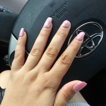 JM Nail Studio - Broken. Cracked. Jewel already off on both hands. Paid $60 - Nail Salons Near Me - Clayton, California