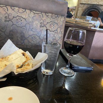 Urban Crust - Tasty, sweet red pepper and olive tapenade appetizer, complimentary. Very good!! - Pizza Near Me - Plano, Texas