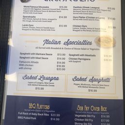 Greek and Italian , bbq and Stir fry Greek and Italian , bbq and Stir fry