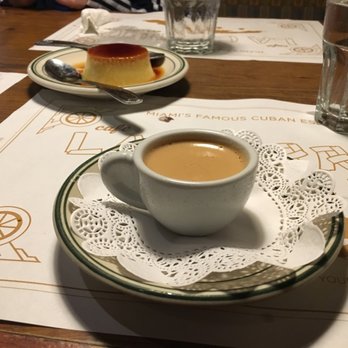 La Carreta - Caramel flan with a Cuban espresso - Cuban Near Me - Miami, Florida
