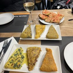 Les Truites - 6 tortillas, wine, and pan con tomate