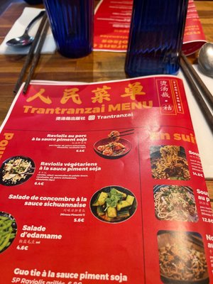 Menu photo 3 TranTranZai Paris, Menu photo 3 TranTranZai Paris,