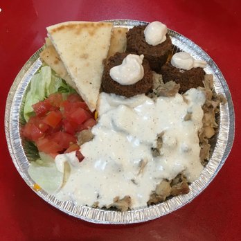 The Halal Guys - small chicken and falafel platter - Halal Near Me - Glendale, California