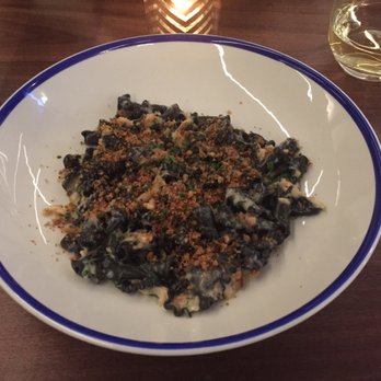 Amano - Black Trumpets - Campanelle pasta with Dungeness crab, pancetta and mustard seed - Italian Near Me - Toronto, Ontario