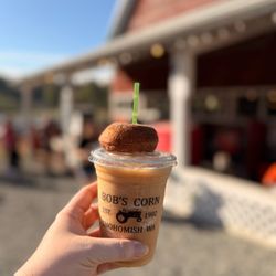 Bob's Corn & Pumpkin Farm - Apple Cider Slushie & Pumpkin donut