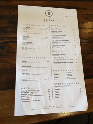 Menu photo 7 GRATA Italian Eatery Windsor, CA Menu photo 7 GRATA Italian Eatery Windsor, CA