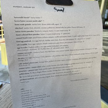 Plow - Menu - Breakfast & Brunch Near Me - San Francisco, California Plow - Menu - Breakfast & Brunch Near Me - San Francisco, California