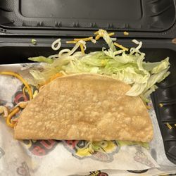 California Burrito - Crispy chicken taco .  Good spice level too