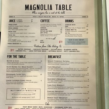 Magnolia Table - Breakfast & Brunch Near Me - Waco, Texas Magnolia Table - Breakfast & Brunch Near Me - Waco, Texas