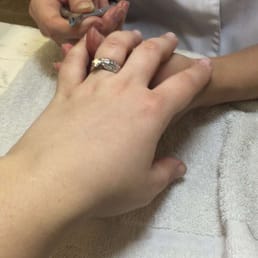 June giving me a manicure June giving me a manicure
