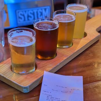 Flat Iron Tap - Beer flight - Burgers Near Me - Lake Geneva, Wisconsin