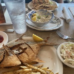 Whole pompano and shrimp po boy everything was amazing fish dip was also good. Whole pompano and shrimp po boy everything was amazing fish dip was also good.