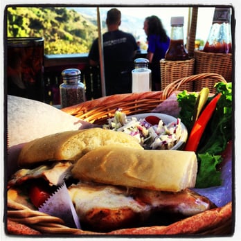 Nepenthe - Grilled Chicken Breast Sandwich with Cole Slaw - New American Near Me - Big Sur, California