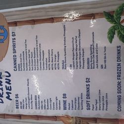 Anchor’s Tiki Bar - Drink Menu