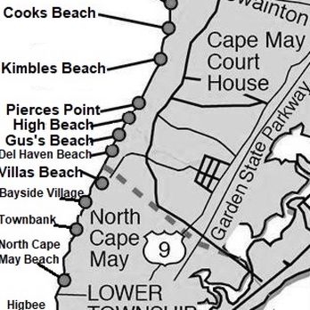Reeds Beach - Map of all Cape May County bay beaches - Beaches Near Me - Middle Township, New Jersey