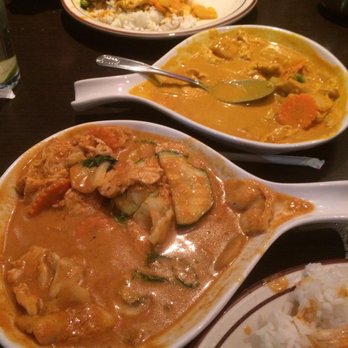 Swaddee Thai - Time to dig in! Red and yellow curry for a crispy autumn night in flagstaff! - Thai Near Me - Flagstaff, Arizona
