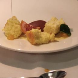 Dessert on a plate. If you look closely you'll see the chocolate mousse. Dessert on a plate. If you look closely you'll see the chocolate mousse.