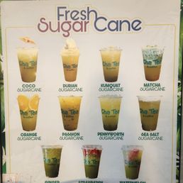 Sugar cane menu