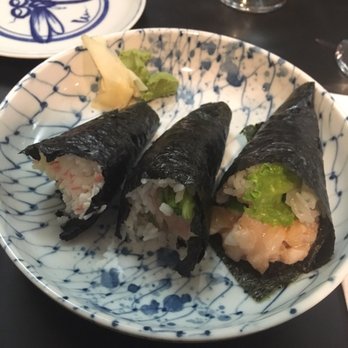 Isami Sushi - Combo cone ($9.00) I took a bite out of the first two oops - Japanese Near Me - Burnaby, British Columbia Isami Sushi - Combo cone ($9.00) I took a bite out of the first two oops - Japanese Near Me - Burnaby, British Columbia
